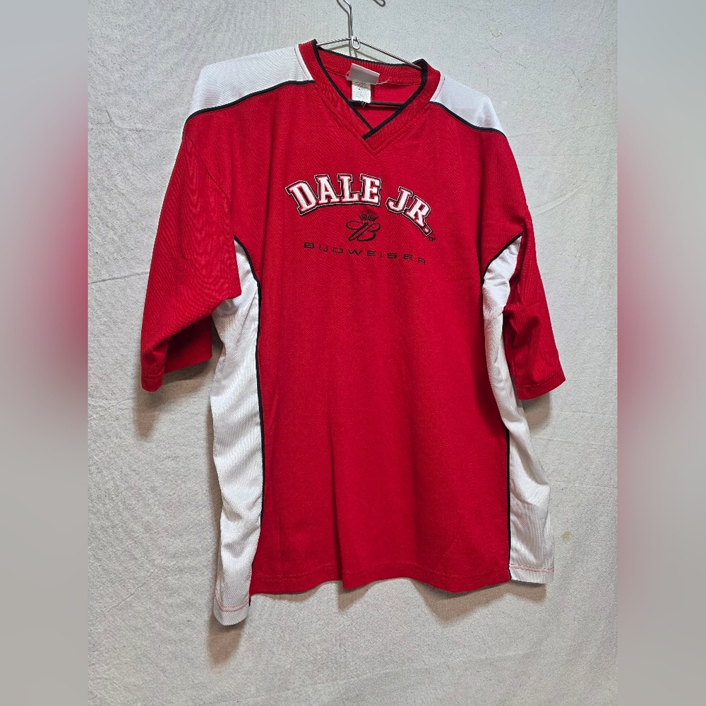 Dale Jr. Budweiser Vintage Red and White Jersey